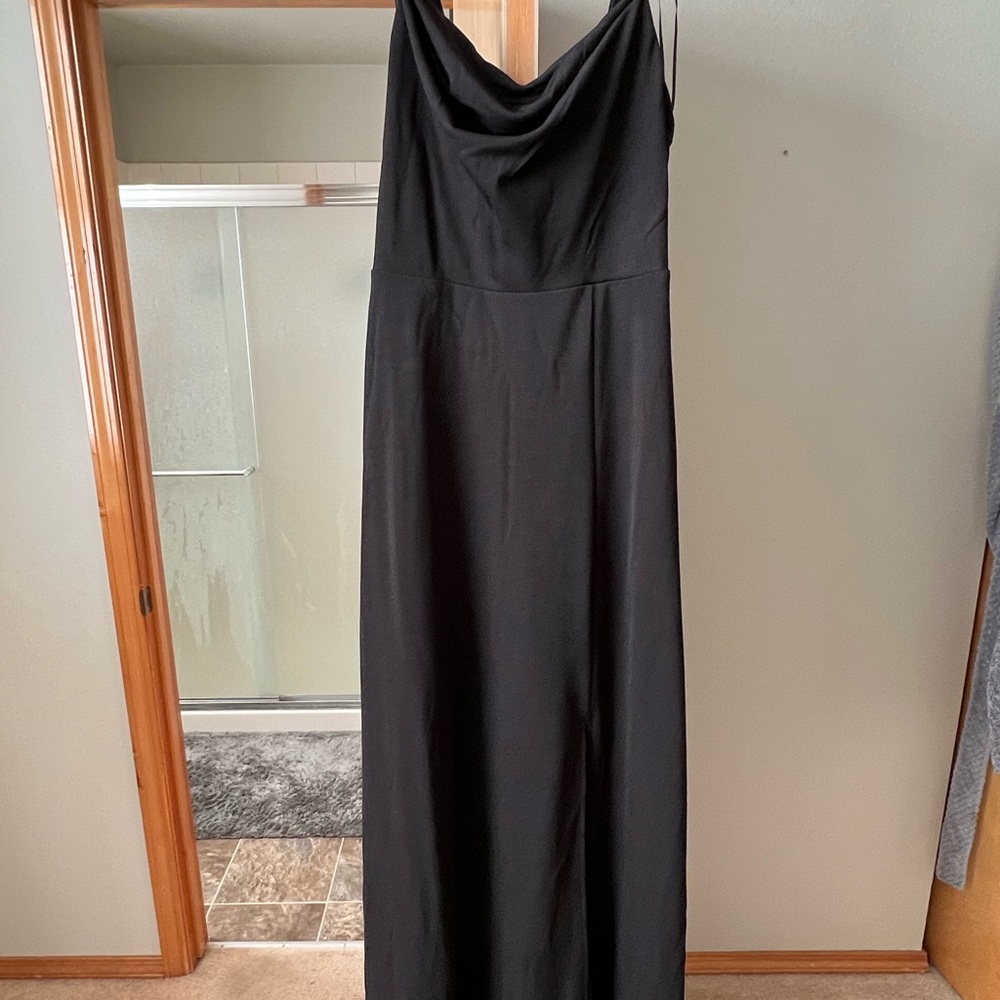 Birdy Grey Ash Crepe Dress Size Small Black
